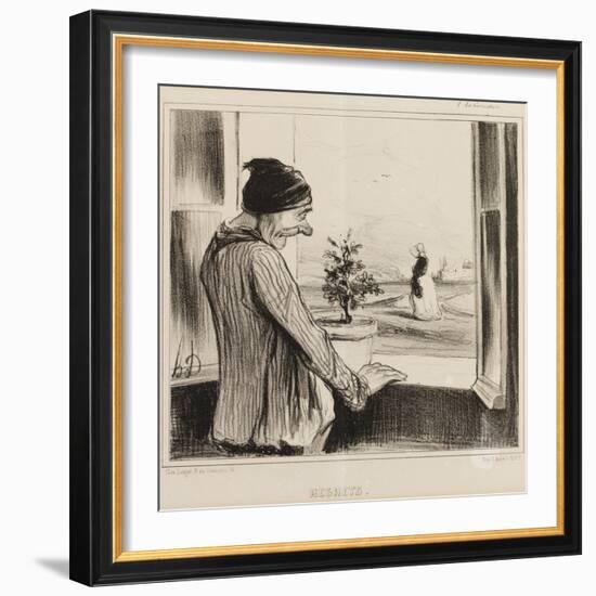 Regret-Honore Daumier-Framed Giclee Print