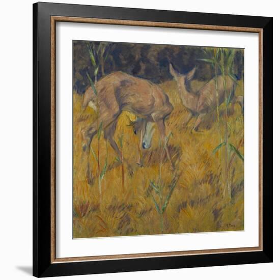 Rehe Im Schilf, 1909-Franz Marc-Framed Giclee Print