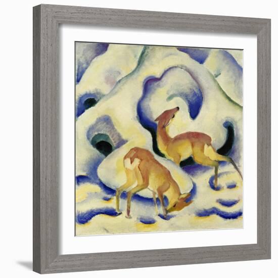 Rehe Im Schnee, 1911-Franz Marc-Framed Giclee Print