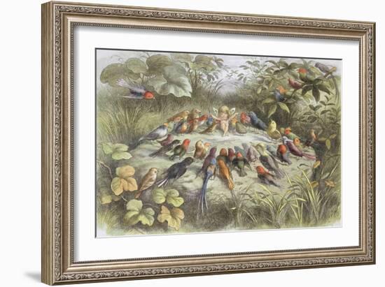 Rehearsal in Fairy Land, Illustration from "In Fairyland: a Series of Pictures from the Elf-World"-Richard Doyle-Framed Giclee Print