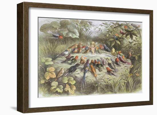 Rehearsal in Fairy Land, Illustration from "In Fairyland: a Series of Pictures from the Elf-World"-Richard Doyle-Framed Giclee Print