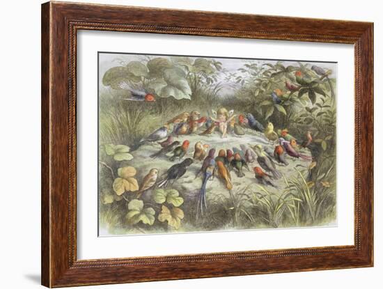 Rehearsal in Fairy Land, Illustration from "In Fairyland: a Series of Pictures from the Elf-World"-Richard Doyle-Framed Giclee Print