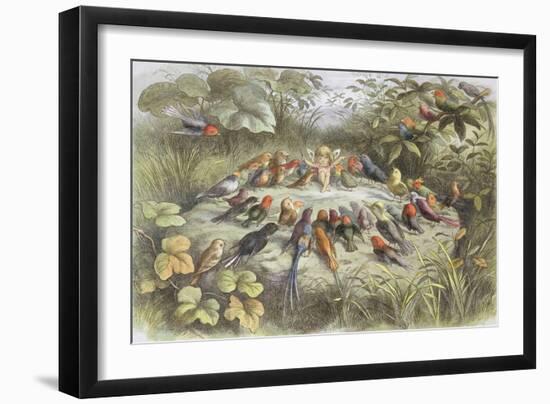 Rehearsal in Fairy Land, Illustration from "In Fairyland: a Series of Pictures from the Elf-World"-Richard Doyle-Framed Giclee Print