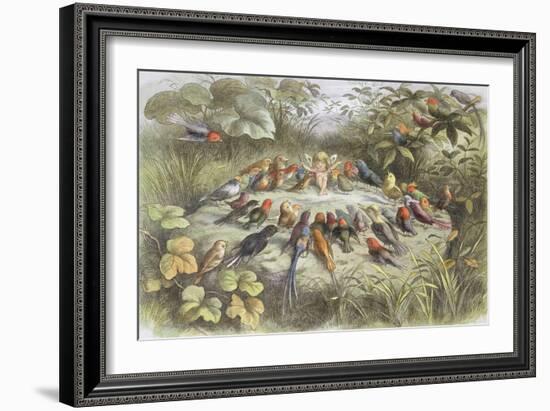 Rehearsal in Fairy Land, Illustration from "In Fairyland: a Series of Pictures from the Elf-World"-Richard Doyle-Framed Giclee Print