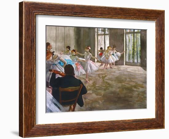 Rehearsal in the Studio, c.1878-1879-Edgar Degas-Framed Premium Giclee Print