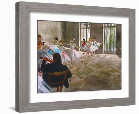 Rehearsal in the Studio, c.1878-1879-Edgar Degas-Framed Premium Giclee Print