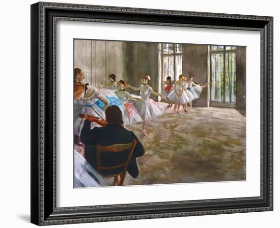 Rehearsal in the Studio, c.1878-1879-Edgar Degas-Framed Premium Giclee Print