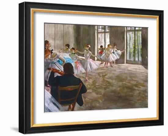 Rehearsal in the Studio, c.1878-1879-Edgar Degas-Framed Premium Giclee Print