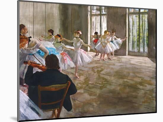 Rehearsal in the Studio, c.1878-1879-Edgar Degas-Mounted Premium Giclee Print