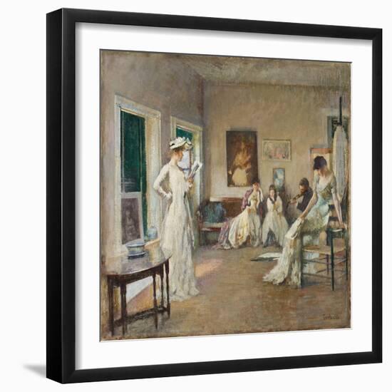 Rehearsal in the Studio (Oil on Canvas)-Edmund Charles Tarbell-Framed Giclee Print