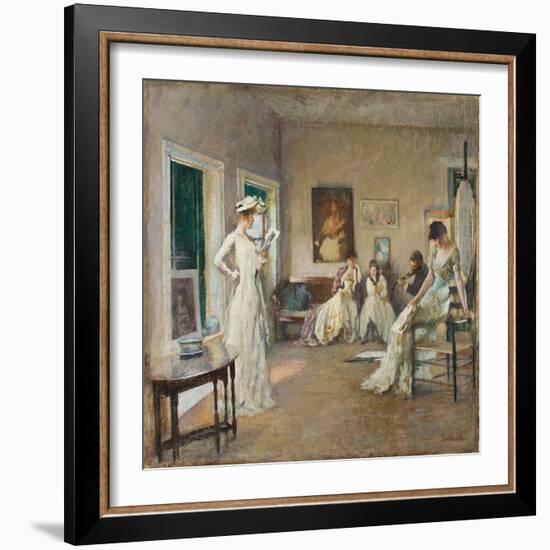 Rehearsal in the Studio (Oil on Canvas)-Edmund Charles Tarbell-Framed Giclee Print