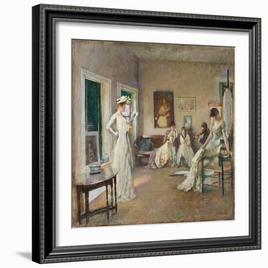 Rehearsal in the Studio (Oil on Canvas)-Edmund Charles Tarbell-Framed Giclee Print