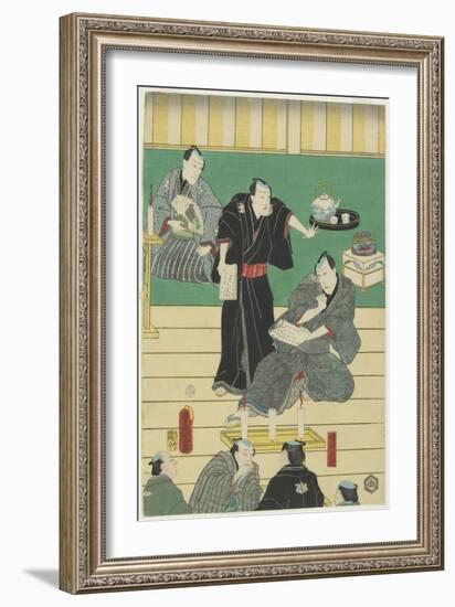 Rehearsal of a Kabuki Play, September 1860-Utagawa Kunisada-Framed Giclee Print