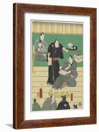 Rehearsal of a Kabuki Play, September 1860-Utagawa Kunisada-Framed Giclee Print