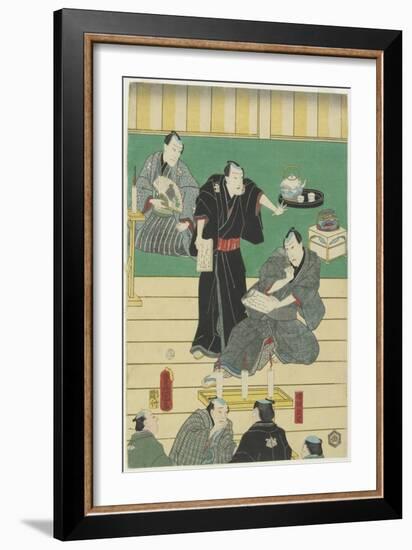 Rehearsal of a Kabuki Play, September 1860-Utagawa Kunisada-Framed Giclee Print