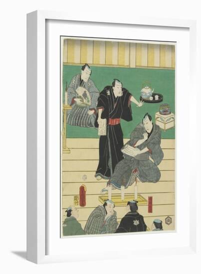 Rehearsal of a Kabuki Play, September 1860-Utagawa Kunisada-Framed Giclee Print