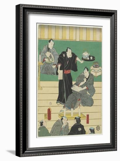 Rehearsal of a Kabuki Play, September 1860-Utagawa Kunisada-Framed Giclee Print