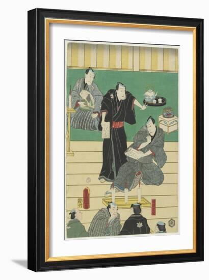 Rehearsal of a Kabuki Play, September 1860-Utagawa Kunisada-Framed Giclee Print