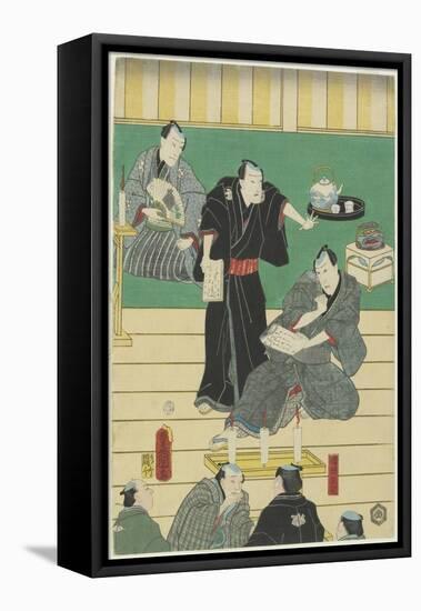 Rehearsal of a Kabuki Play, September 1860-Utagawa Kunisada-Framed Premier Image Canvas