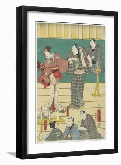 Rehearsal of a Kabuki Play, September 1860-Utagawa Kunisada-Framed Giclee Print