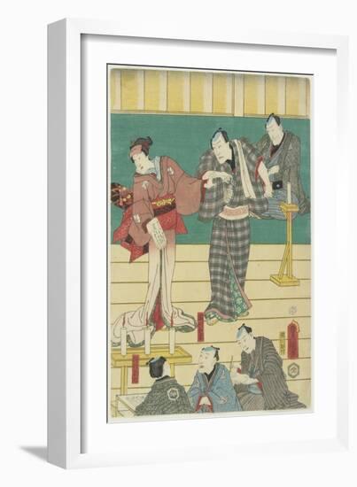 Rehearsal of a Kabuki Play, September 1860-Utagawa Kunisada-Framed Giclee Print