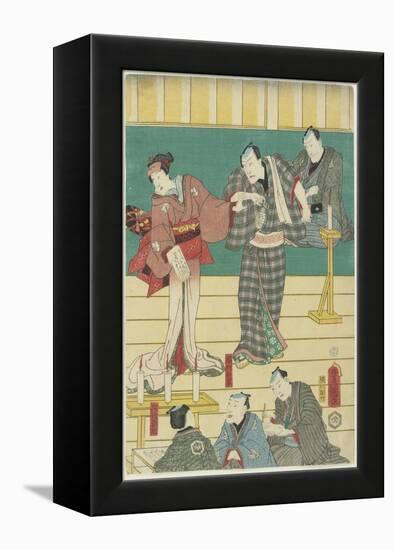 Rehearsal of a Kabuki Play, September 1860-Utagawa Kunisada-Framed Premier Image Canvas