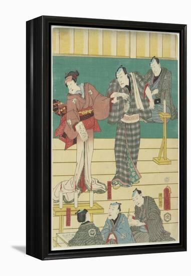 Rehearsal of a Kabuki Play, September 1860-Utagawa Kunisada-Framed Premier Image Canvas