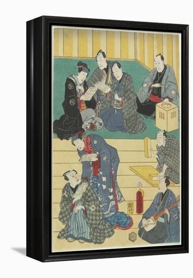 Rehearsal of a Kabuki Play, September 1860-Utagawa Kunisada-Framed Premier Image Canvas