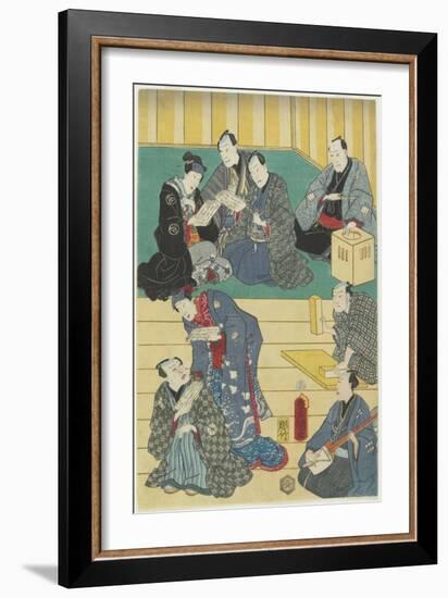 Rehearsal of a Kabuki Play, September 1860-Utagawa Kunisada-Framed Giclee Print