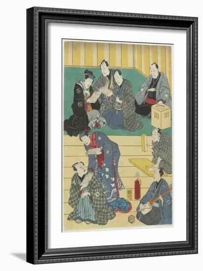 Rehearsal of a Kabuki Play, September 1860-Utagawa Kunisada-Framed Giclee Print