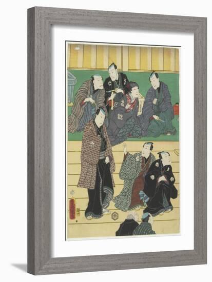 Rehearsal of a Kabuki Play, September 1860-Utagawa Kunisada-Framed Giclee Print