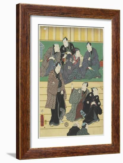 Rehearsal of a Kabuki Play, September 1860-Utagawa Kunisada-Framed Giclee Print