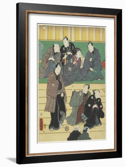 Rehearsal of a Kabuki Play, September 1860-Utagawa Kunisada-Framed Giclee Print