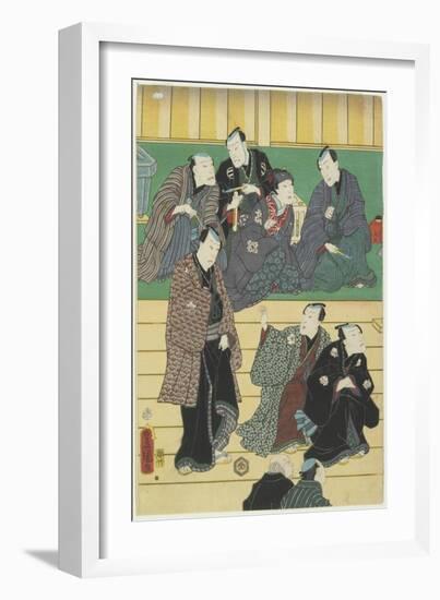 Rehearsal of a Kabuki Play, September 1860-Utagawa Kunisada-Framed Giclee Print