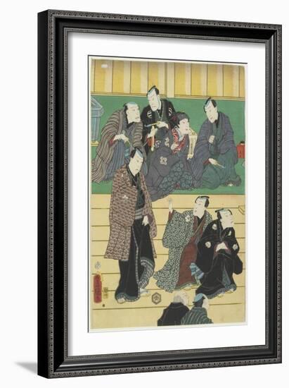 Rehearsal of a Kabuki Play, September 1860-Utagawa Kunisada-Framed Giclee Print