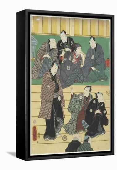 Rehearsal of a Kabuki Play, September 1860-Utagawa Kunisada-Framed Premier Image Canvas