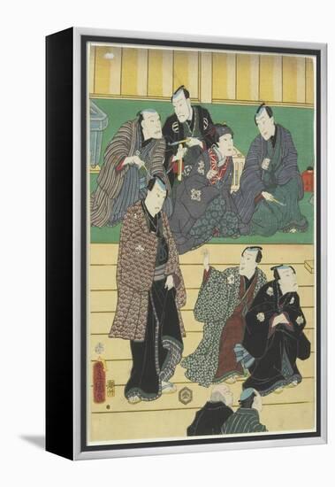 Rehearsal of a Kabuki Play, September 1860-Utagawa Kunisada-Framed Premier Image Canvas