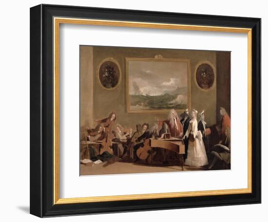 Rehearsal of an Opera, c.1709-Marco Ricci-Framed Giclee Print