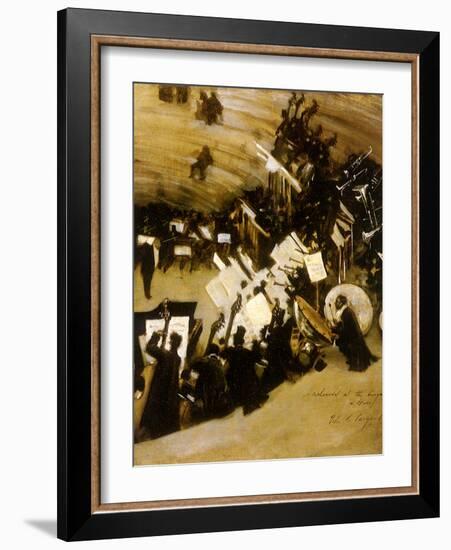 Rehearsal of the Pasdeloup Orchestra at the Cirque D’ Hiver, 1876-John Singer Sargent-Framed Giclee Print