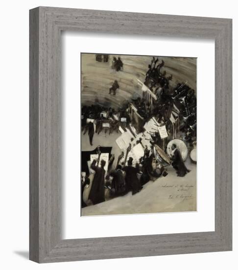 Rehearsal of the Pasdeloup Orchestra at the Cirque d'Hiver, about 1879–80-John Singer Sargent-Framed Art Print