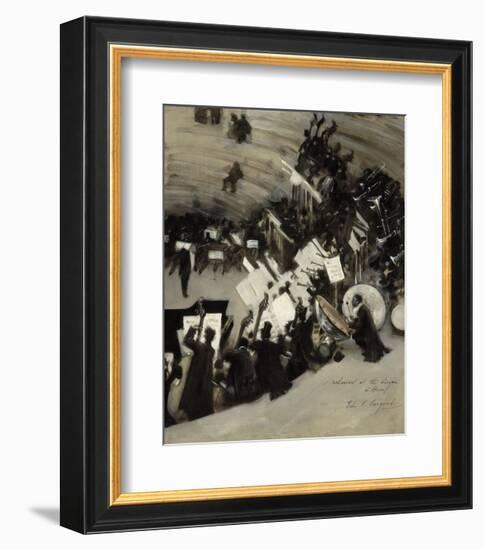 Rehearsal of the Pasdeloup Orchestra at the Cirque d'Hiver, about 1879–80-John Singer Sargent-Framed Art Print