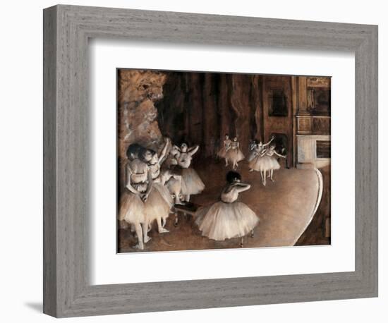 Rehearsal on Stage-Edgar Degas-Framed Art Print