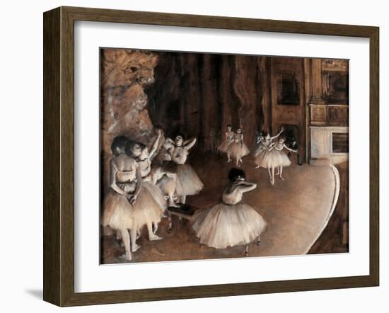 Rehearsal on Stage-Edgar Degas-Framed Art Print