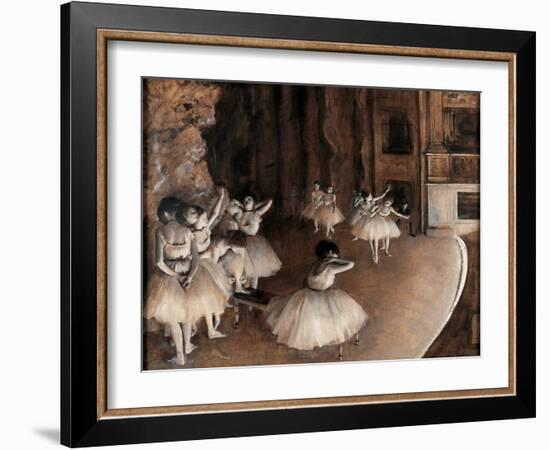 Rehearsal on Stage-Edgar Degas-Framed Art Print