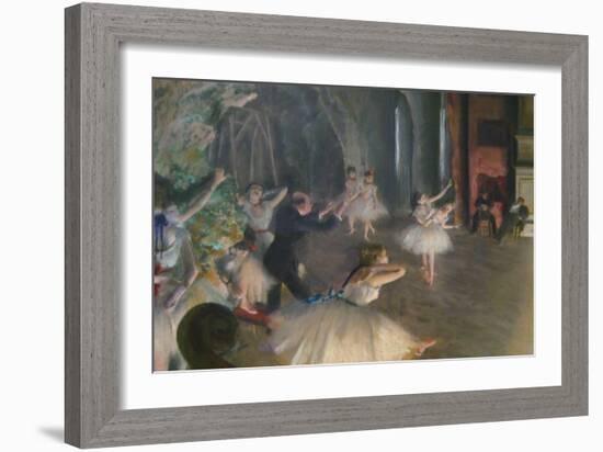 Rehearsal on Stage-Edgar Degas-Framed Art Print