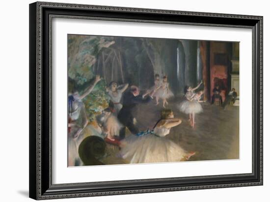 Rehearsal on Stage-Edgar Degas-Framed Art Print