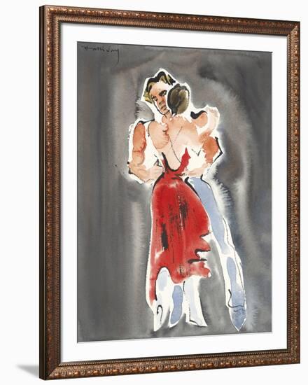 Rehearsal - Pas de Deux-Alan Halliday-Framed Art Print