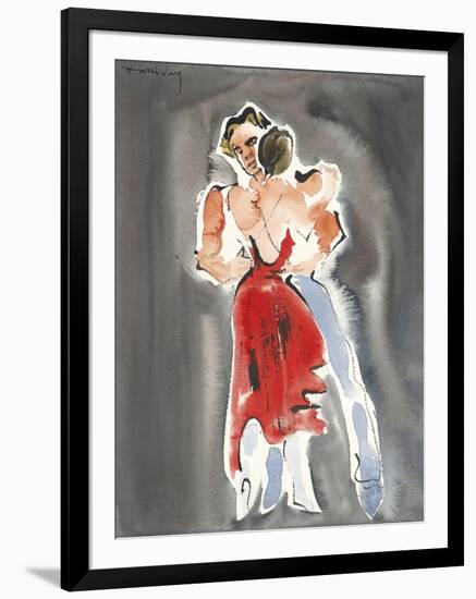 Rehearsal - Pas de Deux-Alan Halliday-Framed Art Print