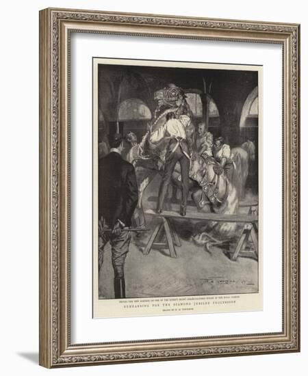 Rehearsing for the Diamond Jubilee Procession-Frederick Henry Townsend-Framed Giclee Print