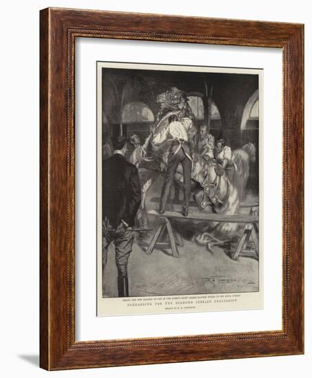 Rehearsing for the Diamond Jubilee Procession-Frederick Henry Townsend-Framed Giclee Print